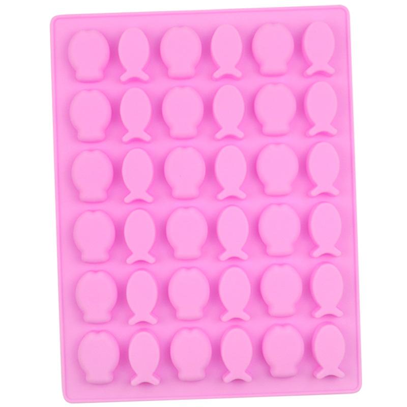Kitchen For Baking - 36 Compartment Mini Fish Shape Silicone
