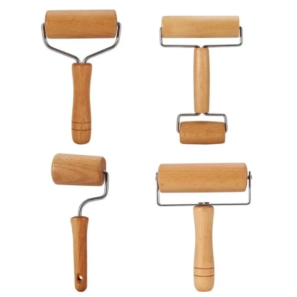 Kitchen Roller Baking - 1Pc Wooden Rolling Pin Handheld Pastry
