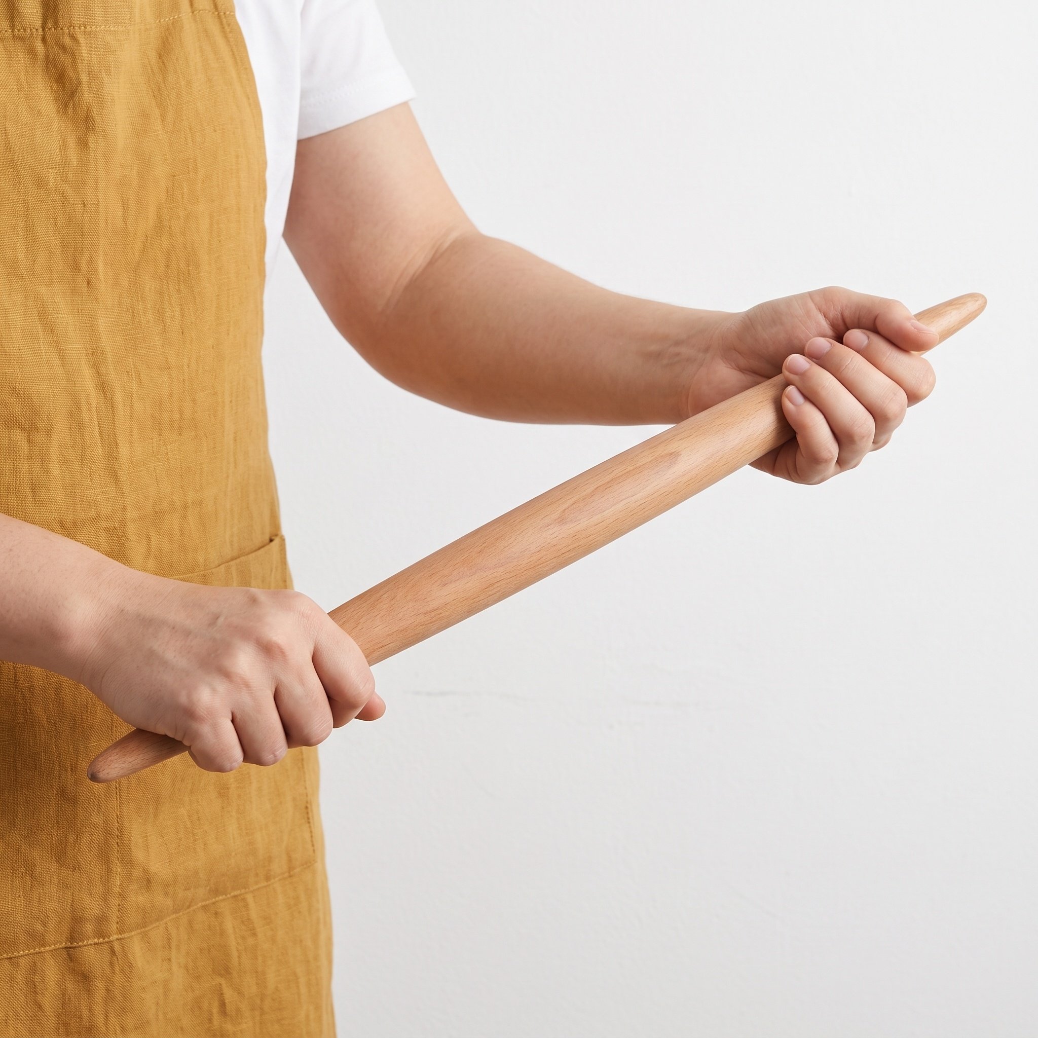 Kitchen Roller Baking - French Tapered Wooden Rolling Pin 16.5