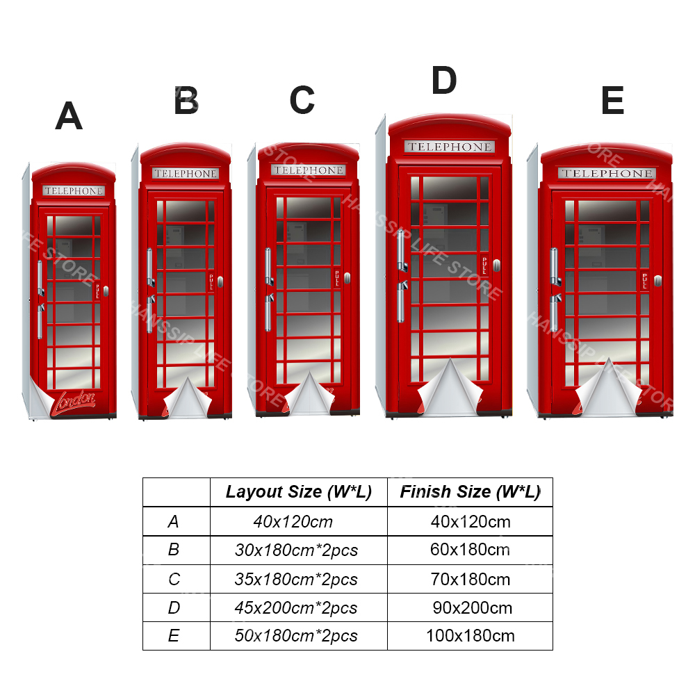 Retro Phone Booth Printed Refr - огляд і ціна Kitchen Queen