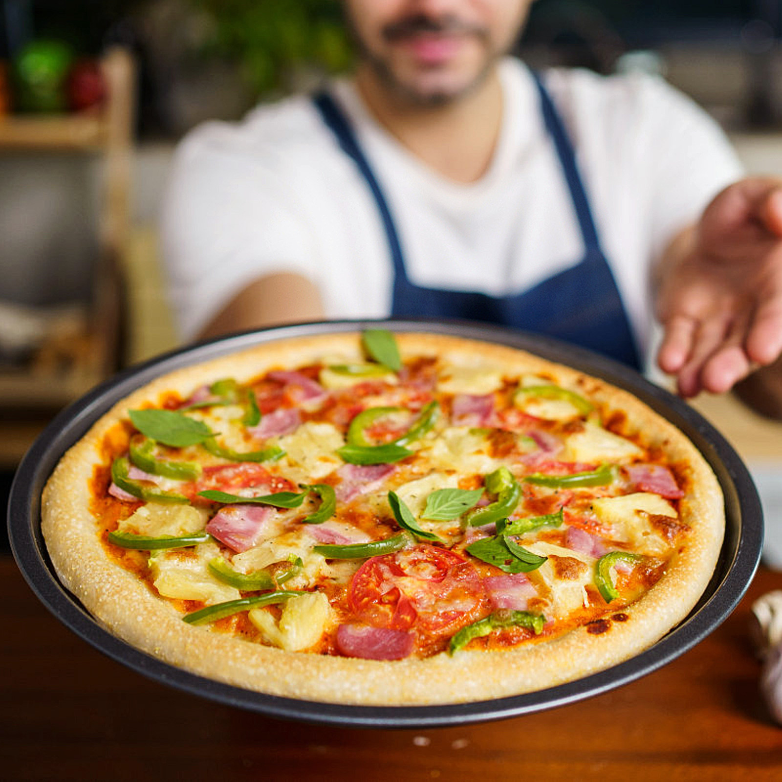 Round Nonstick Pizza Pan Carbo - огляд і ціна Kitchen Oven Baking Pans