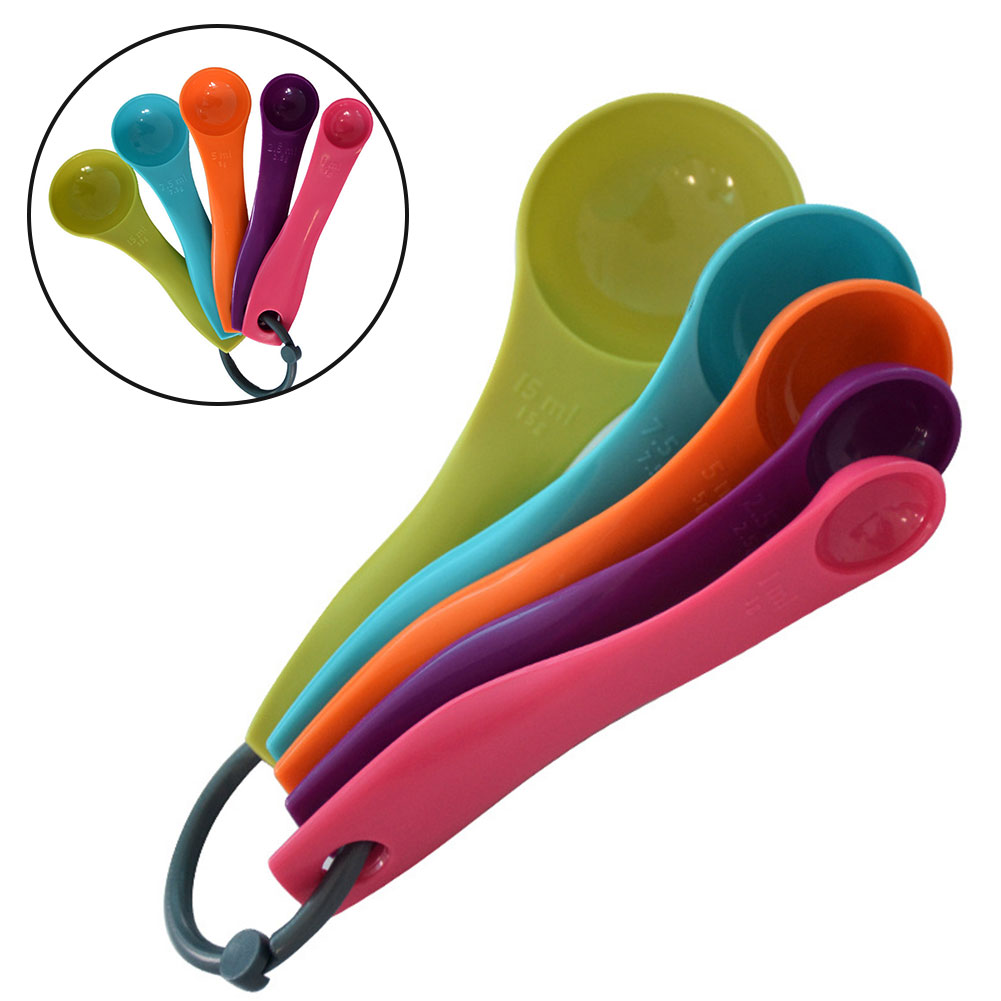 5-Piece Colorful Salt Oil Spoo - огляд і ціна Kitchen Baking Kit