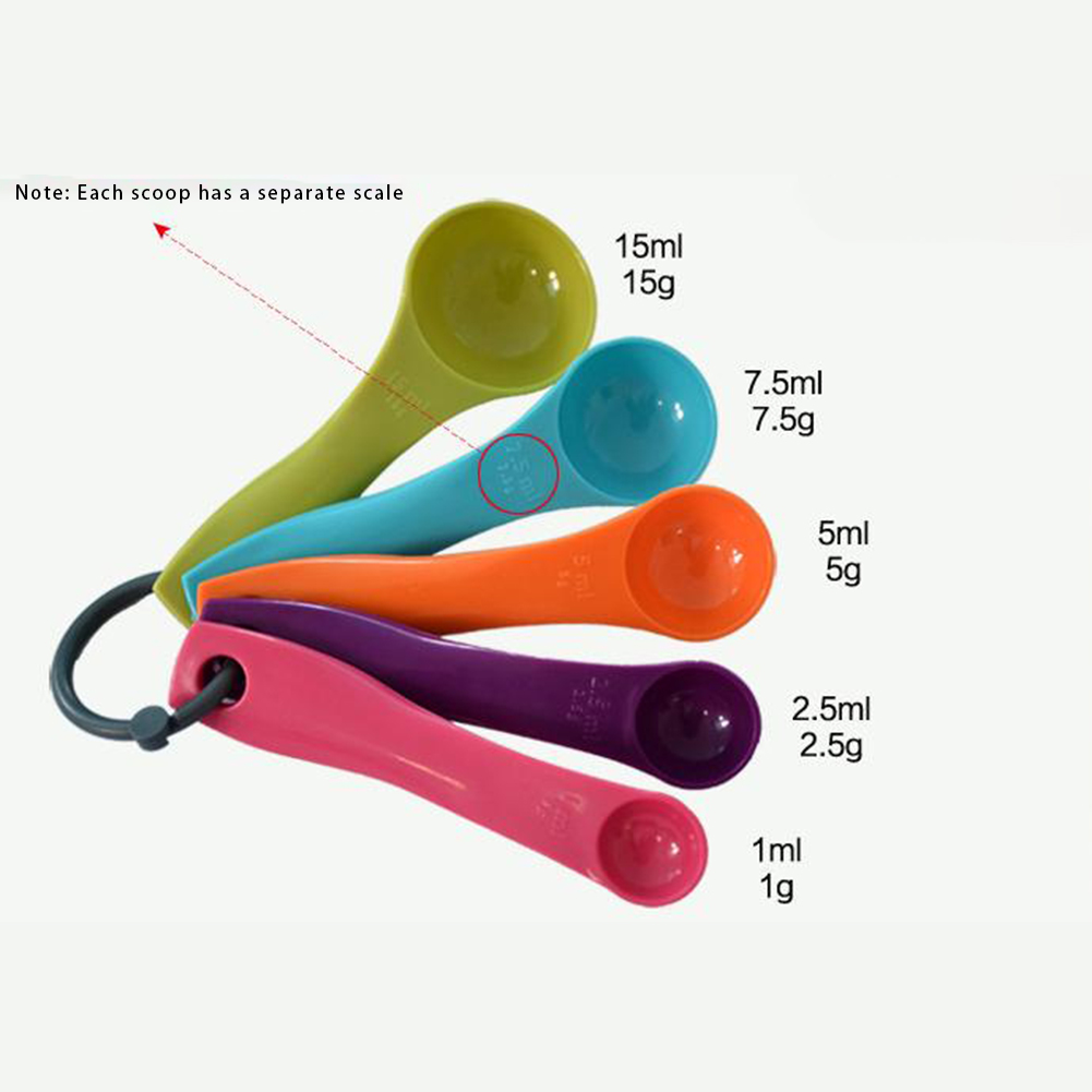 5-Piece Colorful Salt Oil Spoo - огляд і ціна Kitchen Baking Kit