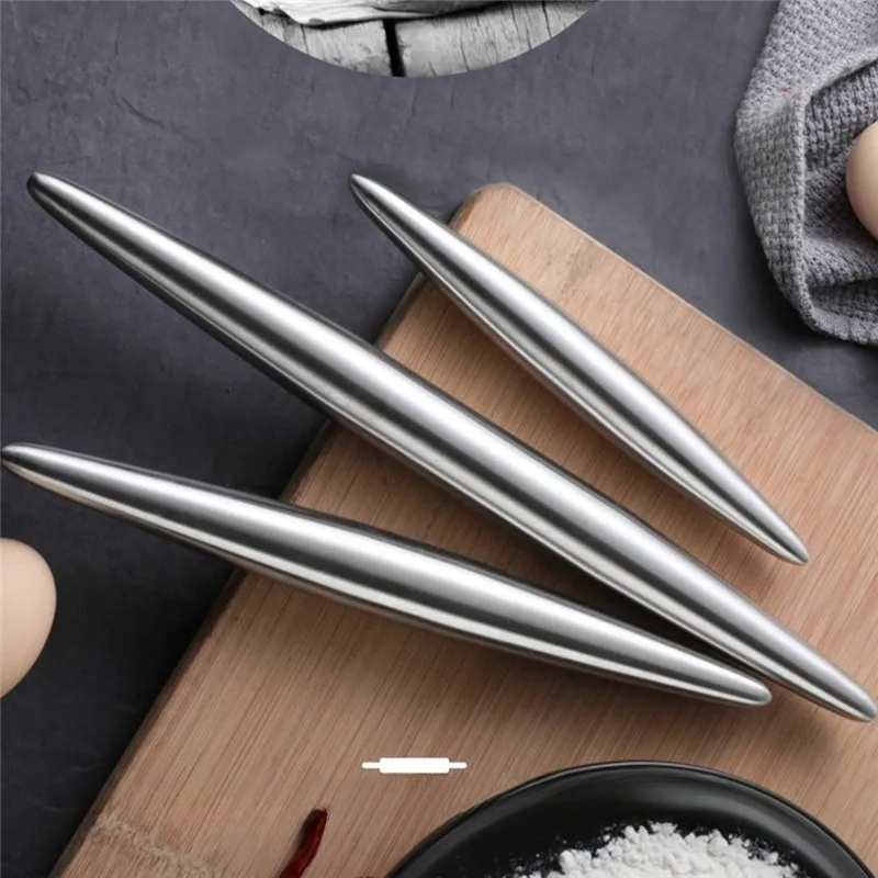 1Pc Stainless Steel Rolling Pi - огляд і ціна Kitchen Roller Baking