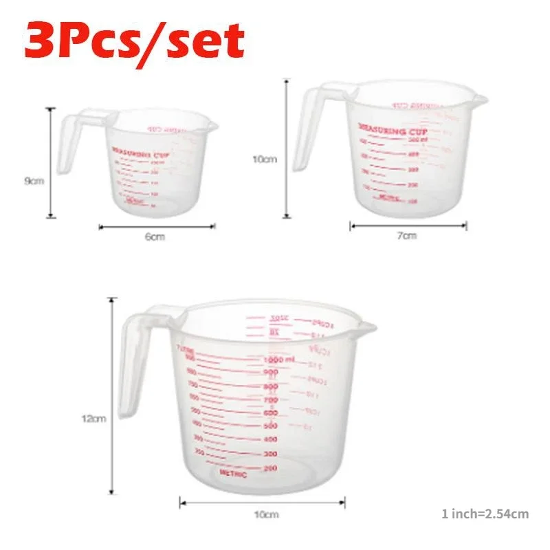 3Pcs Kits Baking Liquid Measur - огляд і ціна Kitchen Baking Kit