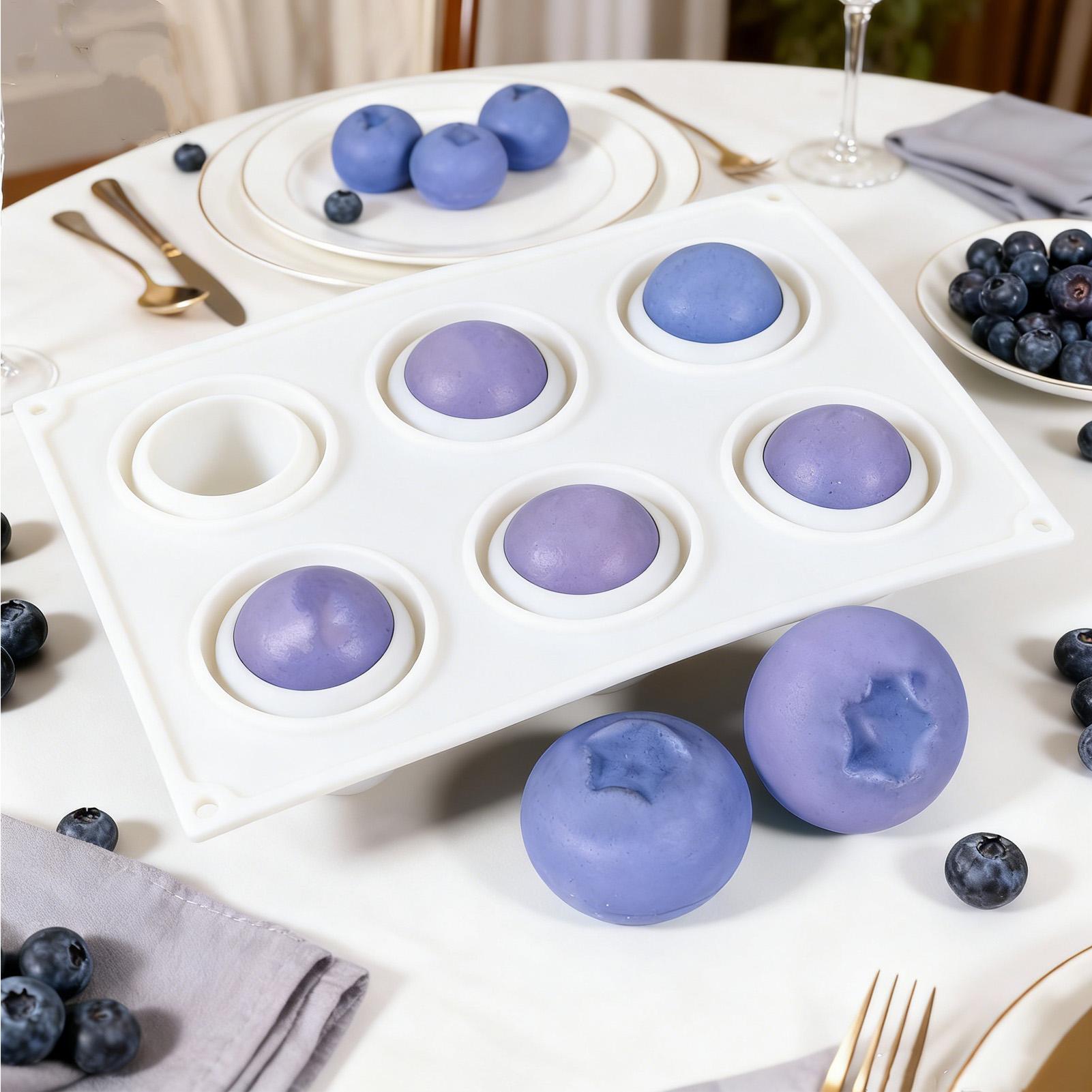 6 Cavity Blueberry Mousse Cake - огляд і ціна Kitchen Baking Gadgets