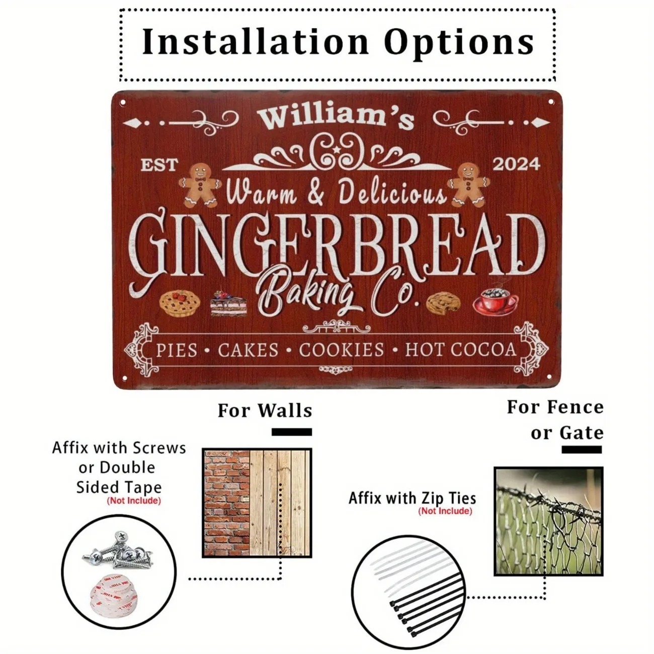 1pc Personalized Gingerbread B - огляд і ціна Kitchen With Baking Area