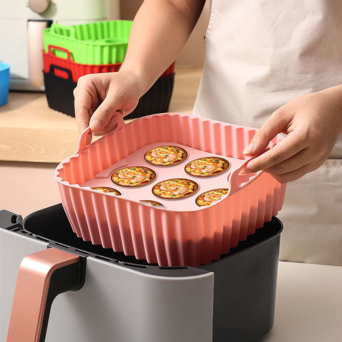 2pcs Silicone Air Fryer Liners - огляд і ціна Kitchen Oven Baking Pans