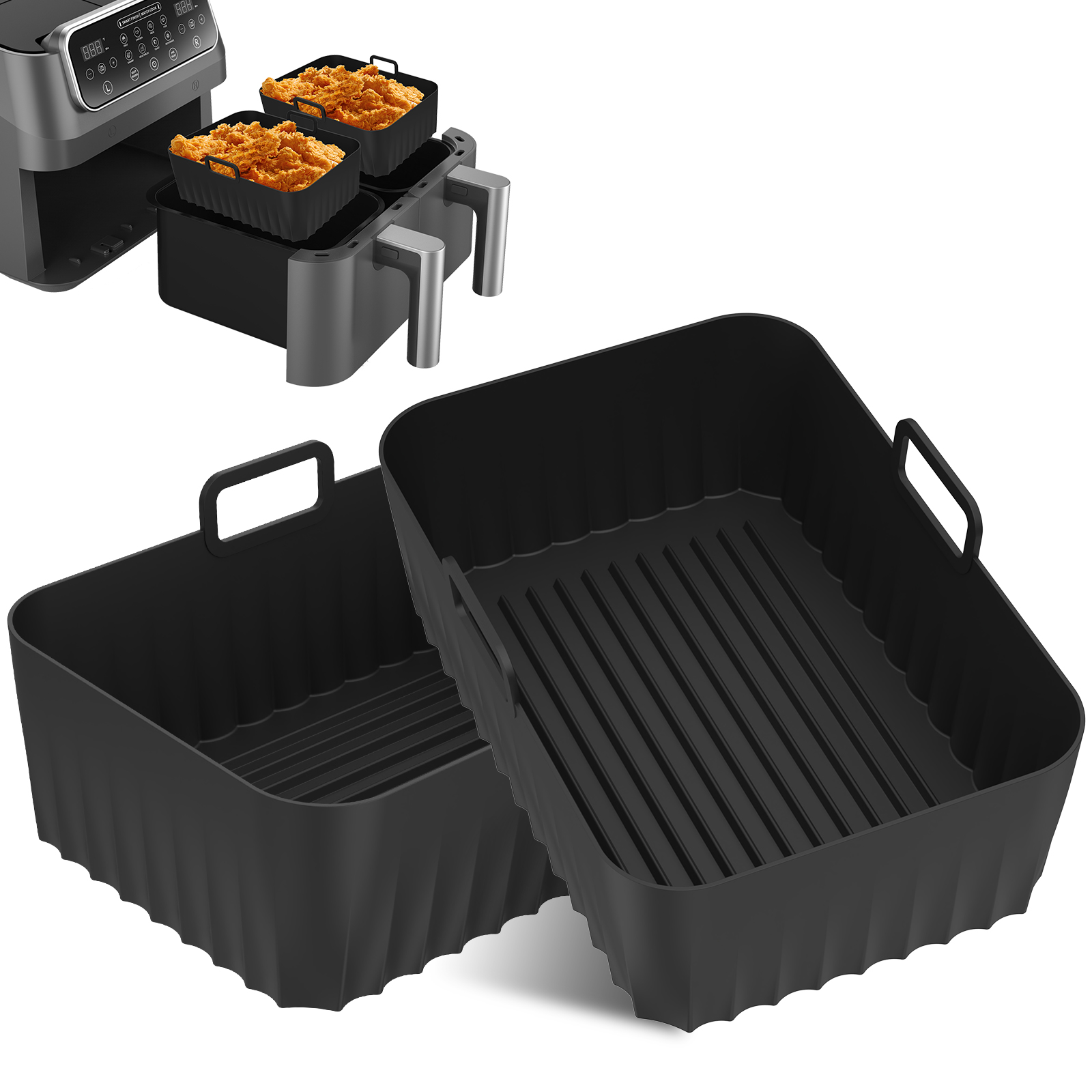 Reusable Silicone Air Fryer Ba - огляд і ціна Kitchen Oven Baking Pans